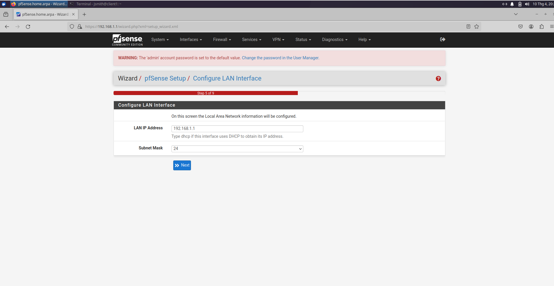 pfsense setup