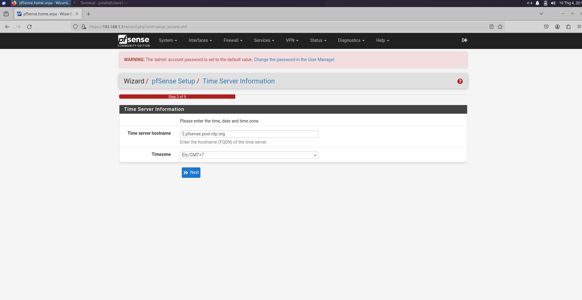 pfsense timezone